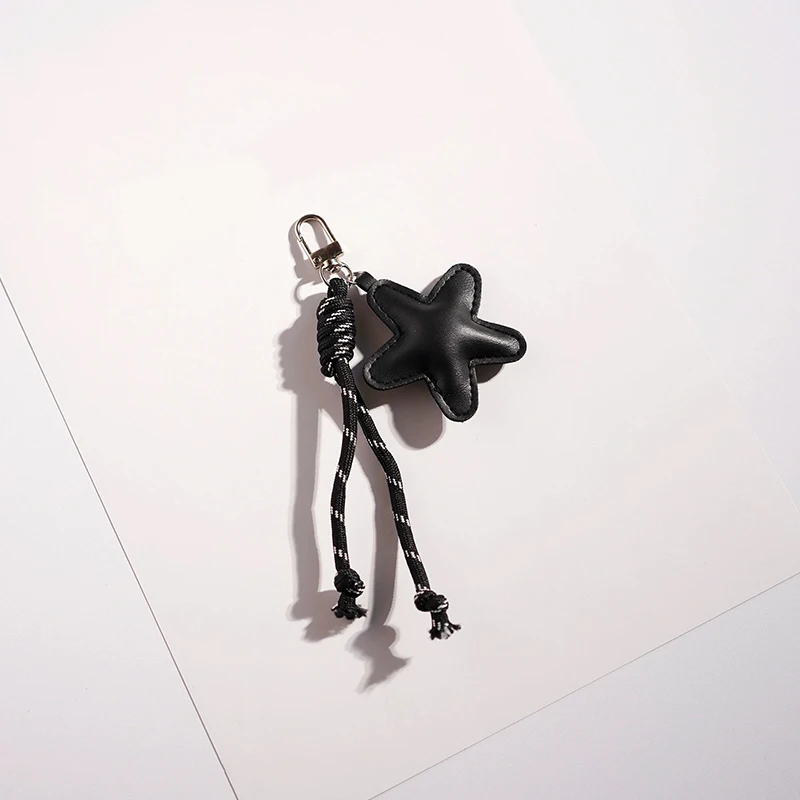 New Cartoon Five-Pointed Star Multi-purpose Handmade Rope Bag Charm Brown Nylon Lanyard Ornament Bag Charm