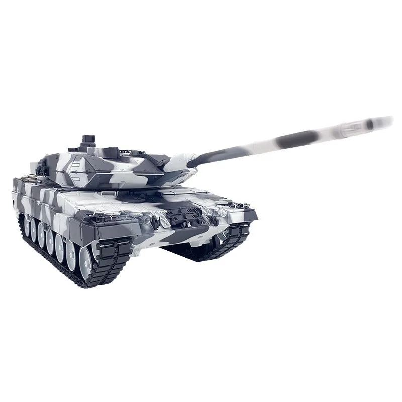 Henglongku soldado 3889 leopardo alemão 2a6 tanque elétrico com controle remoto tubo de arma telescópica modelo militar brinquedo simulação