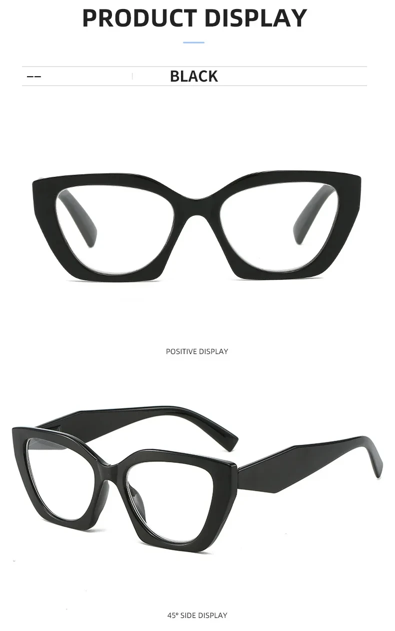 Neu in Cat Eye Optische Gläser Frauen Myopie Brillen Hyperopie Lesebrille Anti Blaues Licht Computer Brille – Detail 13