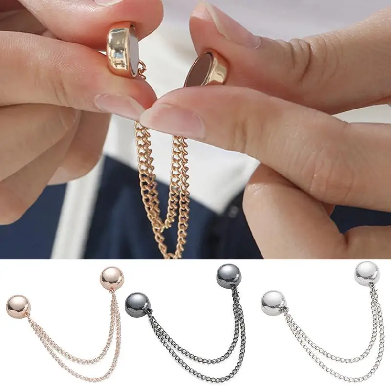 Magnetic Button Clips Scarf Buckle Wrist Tie Snap Clothing Accessories Multi-Function Magnetic Clips For Women's Clothes Hijab