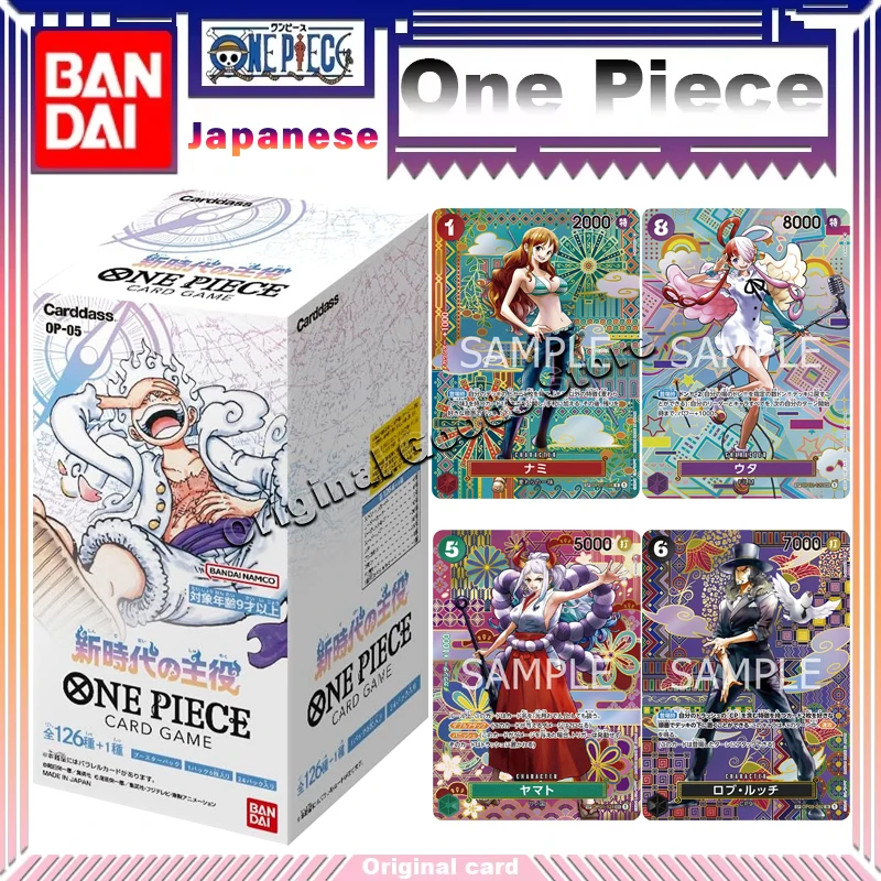 

Original Bandai One Piece Cards Japanese Version OPCG OP-05 Trading Card The Leader of The New Era Booster Box Collection Cards