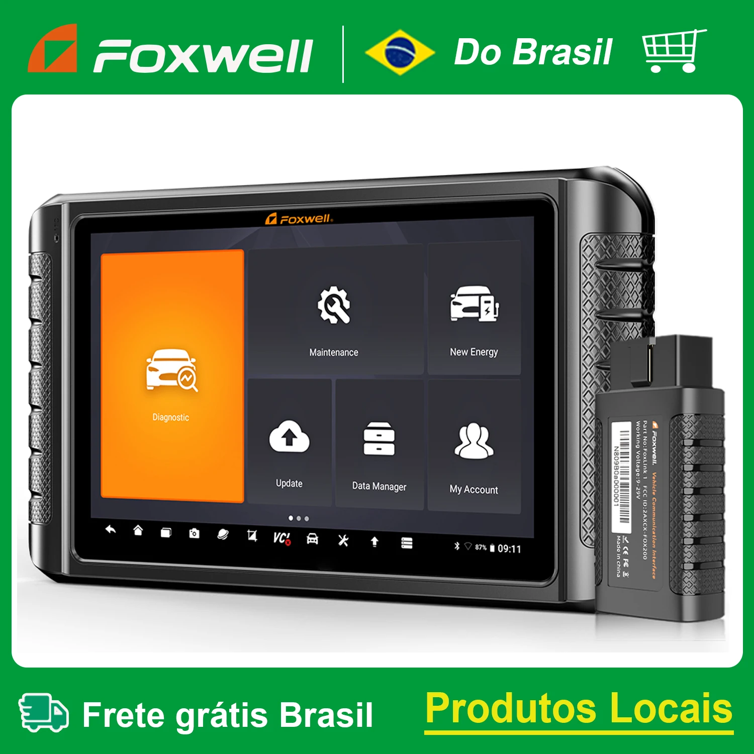 FOXWELL NT1009 OBD2 Bluetooth All System Bi-Directional Scan Tool ECU Coding 34+ Reset CANFD Professional Automotive Scanner