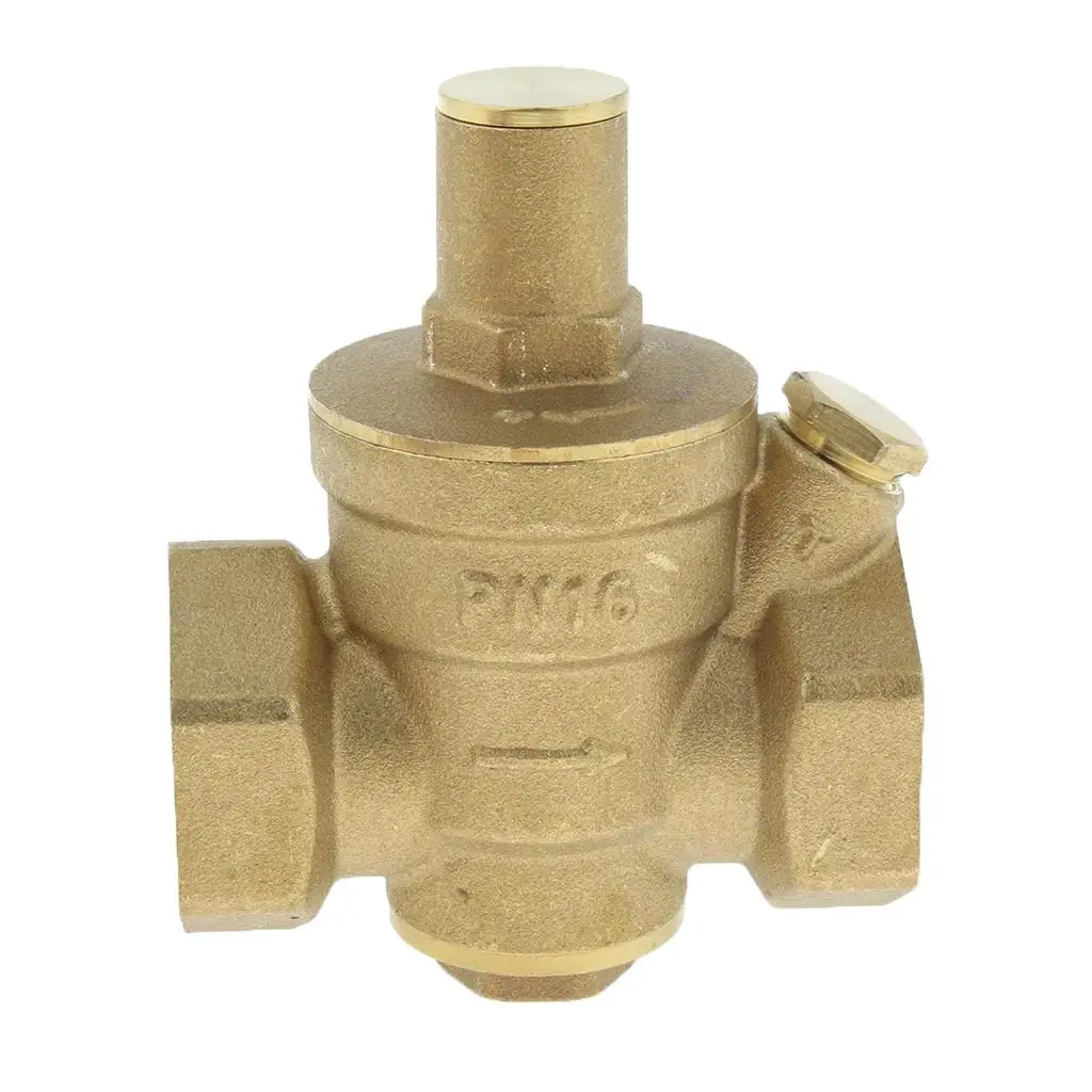 High Flow Water Regulator Valve 1 Inch Copper Pressure Reducer for Water Filter Installation
