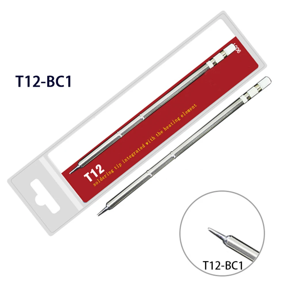 1pc t12 pontas de solda ferramentas de solda t12-b/b2/c1/bc2 estação de retrabalho dicas de substituição solda para FX-951 estações de solda