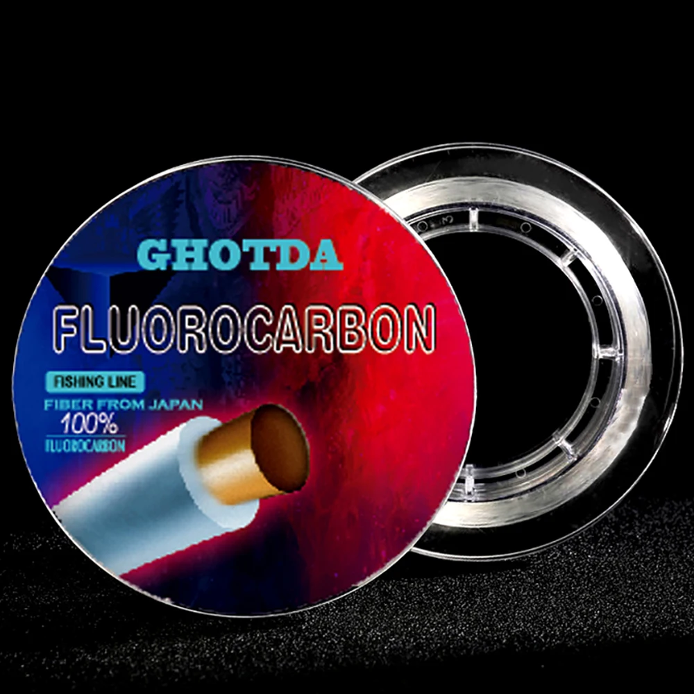 Imagem -05 - Ghotda 100 Fluorocarbon Linha de Pesca Naufrágio Monofilamento Invisível Linha de Pesca 100m Líder Fibra Carbono Linha de Pesca