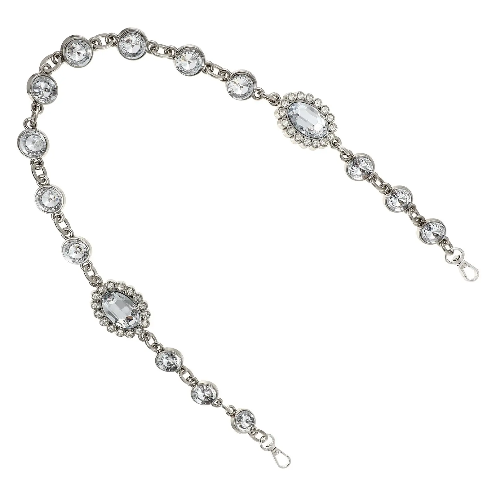 

Bag Chain Women Strap Replacement Shoulder Zinc Alloy Imitation Diamond Lightweight Durable Bag Accessories DIY Clutch