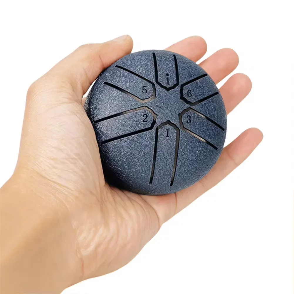 Mini tamburo etereo, strumento a percussione con linguetta in acciaio, strumento portatile per bambini, materiale in lega, illuminazione per bambini