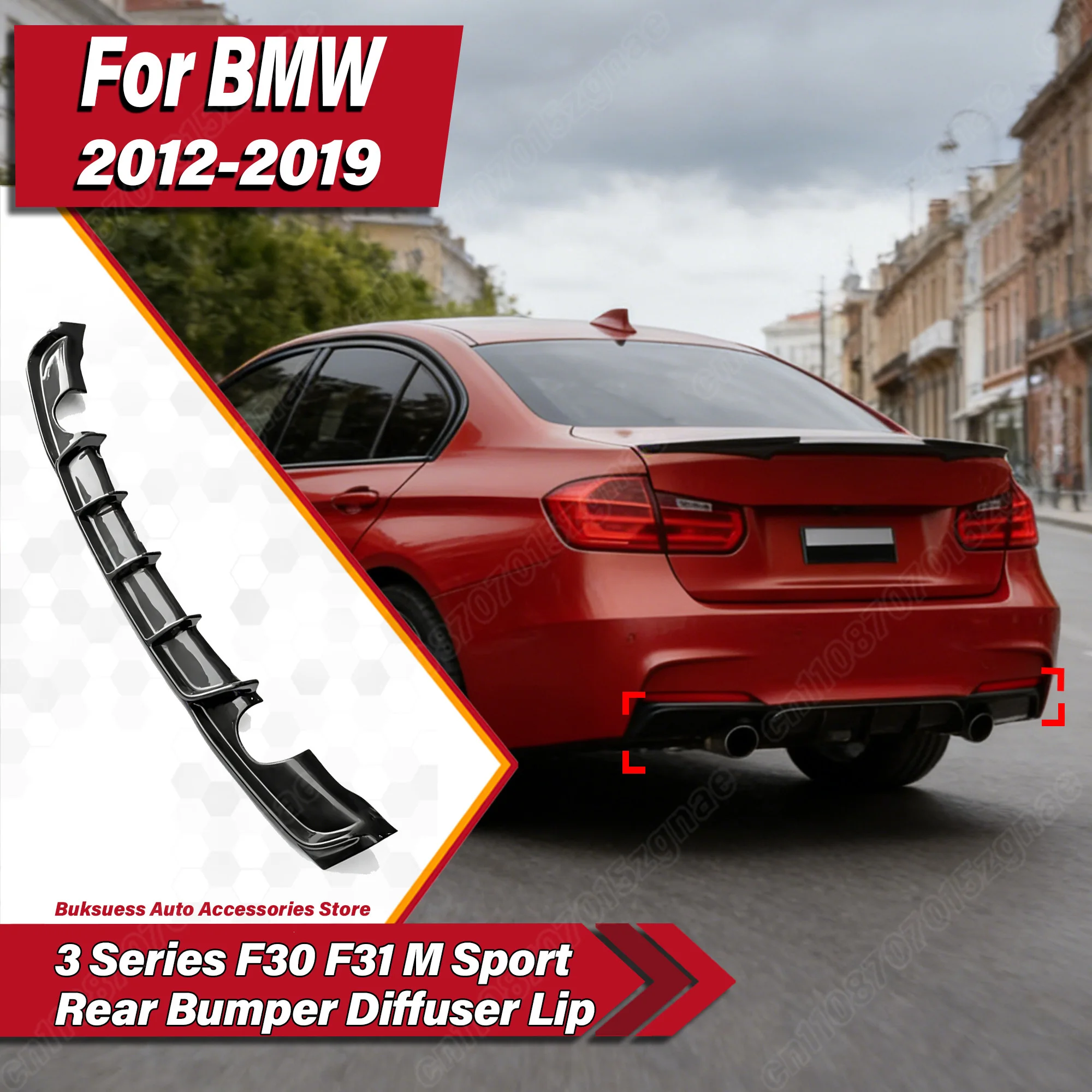 

For BMW 3 Series F30 M 2012 2013 2014 2015 2016 2017 2018 2019 Autombile MAD Sport Style Car Front Bumper Lip Modification Kit