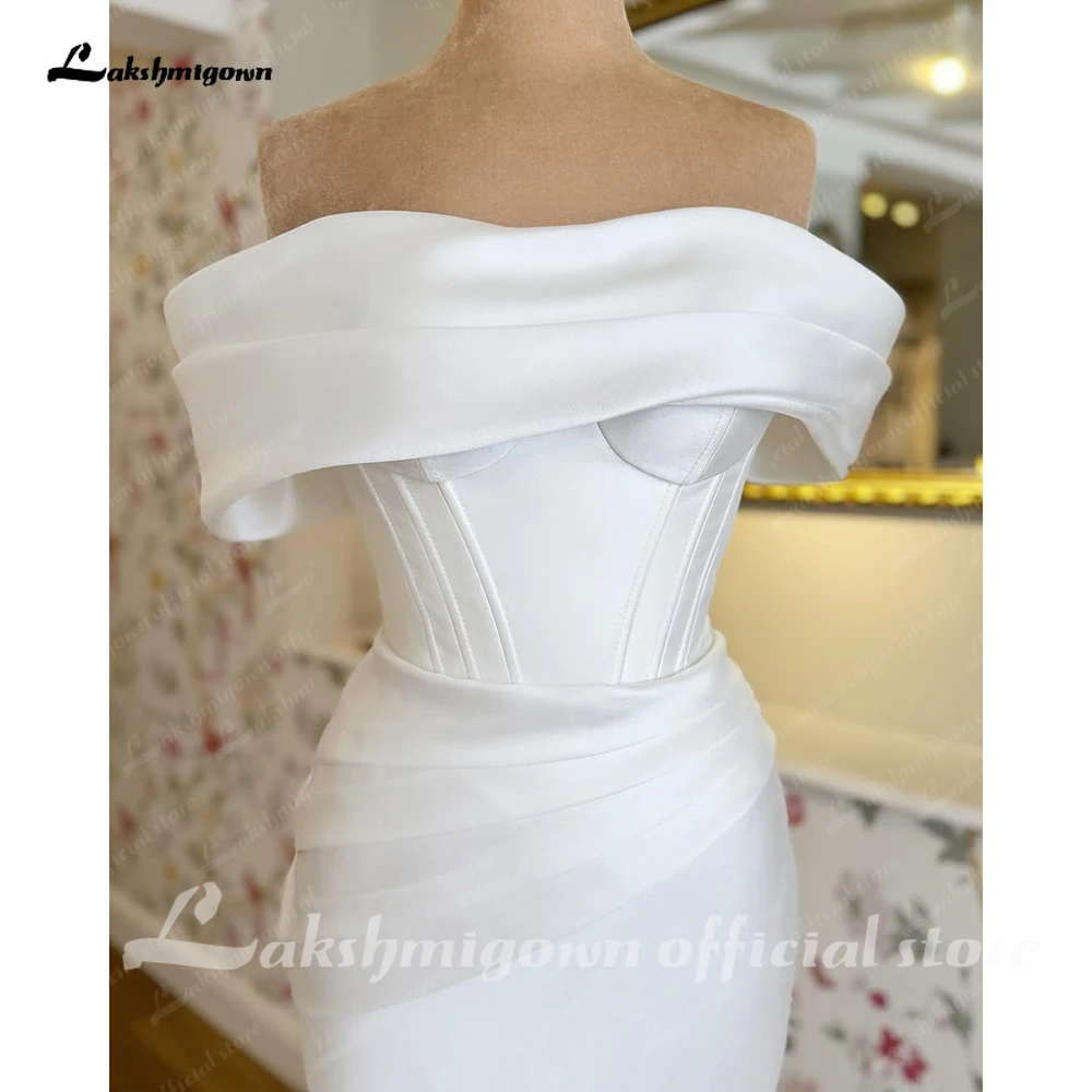 Lakshmigown Damen Satin Meerjungfrauen-Brautkleid Schulterfreies Brautkleid für Hochzeiten Maßanfertigung – Detail 6