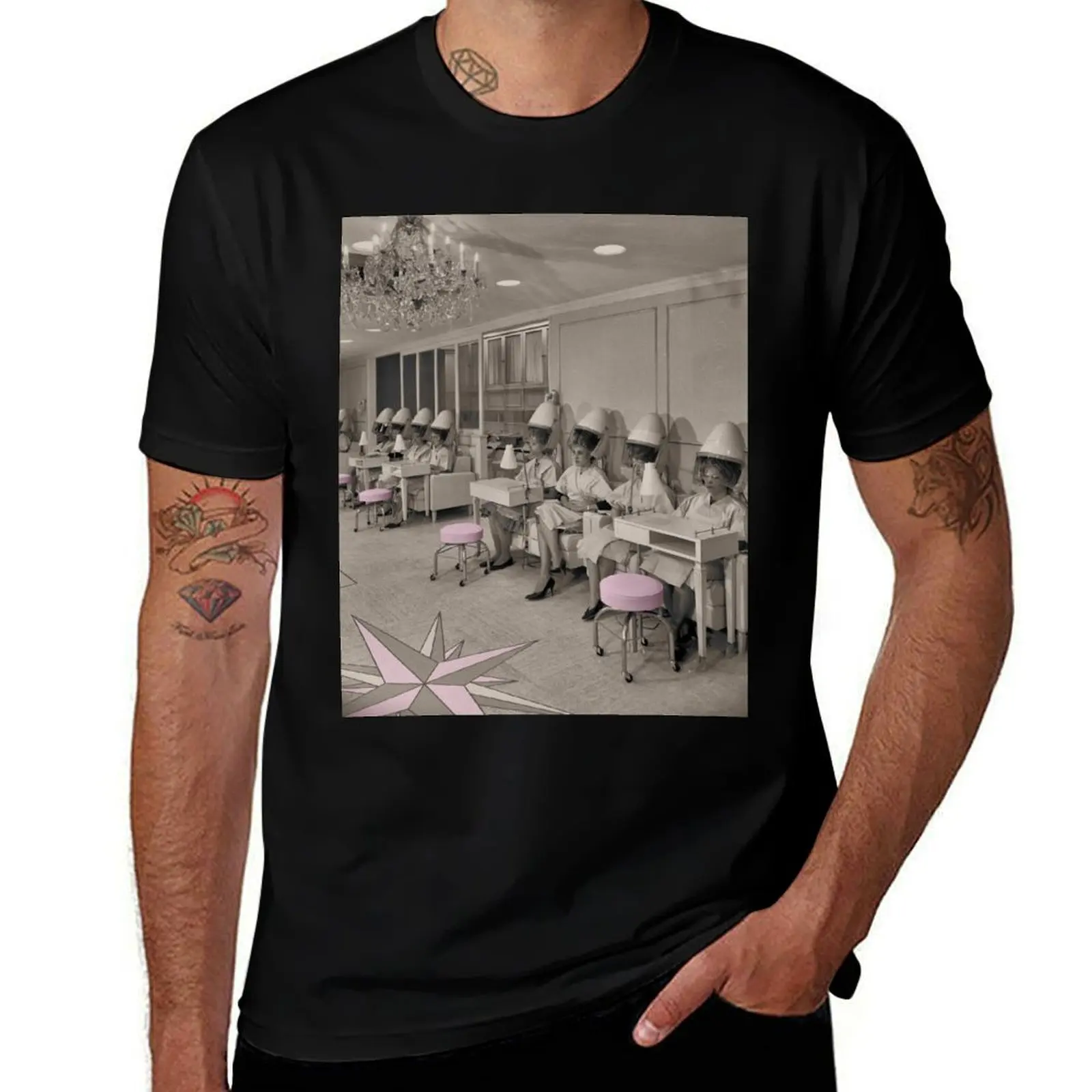 Beauty Day vintage sepia hair salon photo T-Shirt Halloween Theme T-Shirt