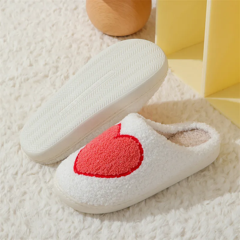 Home Warm Winter Cotton Slippers Cute Soft Comfortable Couples Women Men Thick-soled Bedroom Plush Slides Indoor Non-slip Shoes