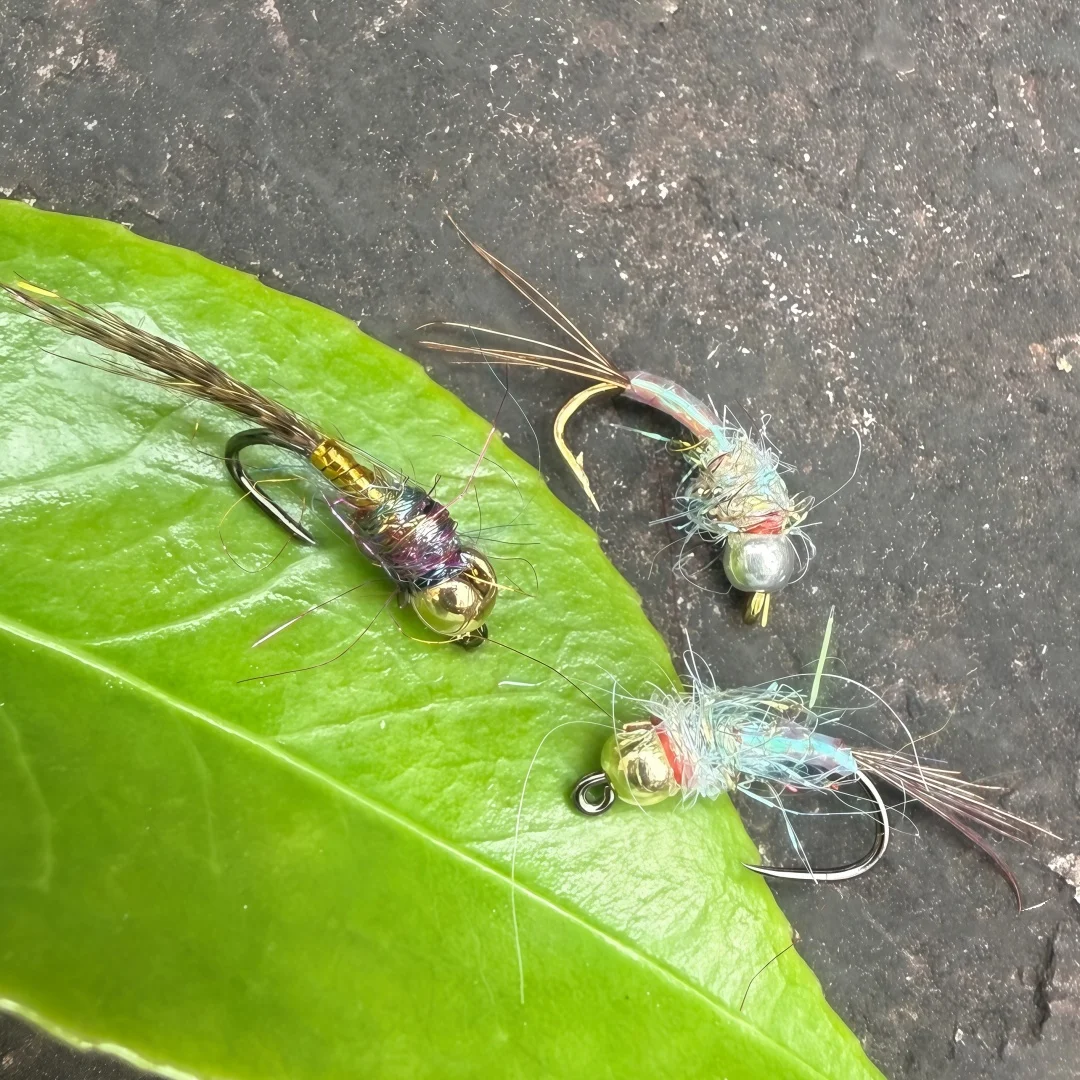 UV Flashback Euro Nymph Flies, Bead Head Wet Flies with Shimmering Tinsel for Trout and Freshwater Fishing