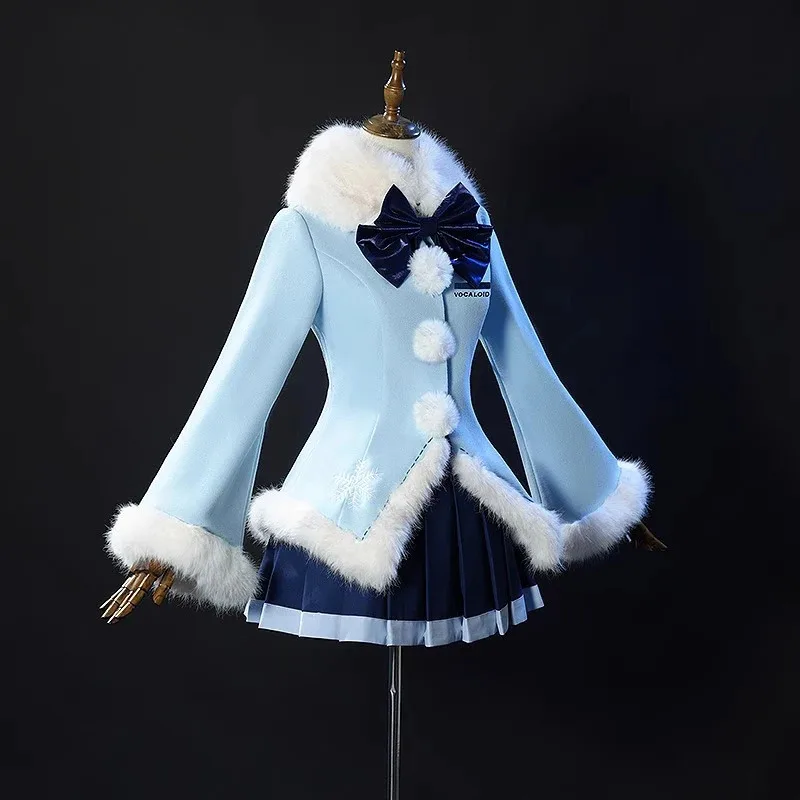 2012 سنو ميكو تأثيري ازياء معطف الصوف تنورة أنيمي دور اللعب موحدة هالوين كرنفال خلع الملابس للنساء الفتيات eo]5