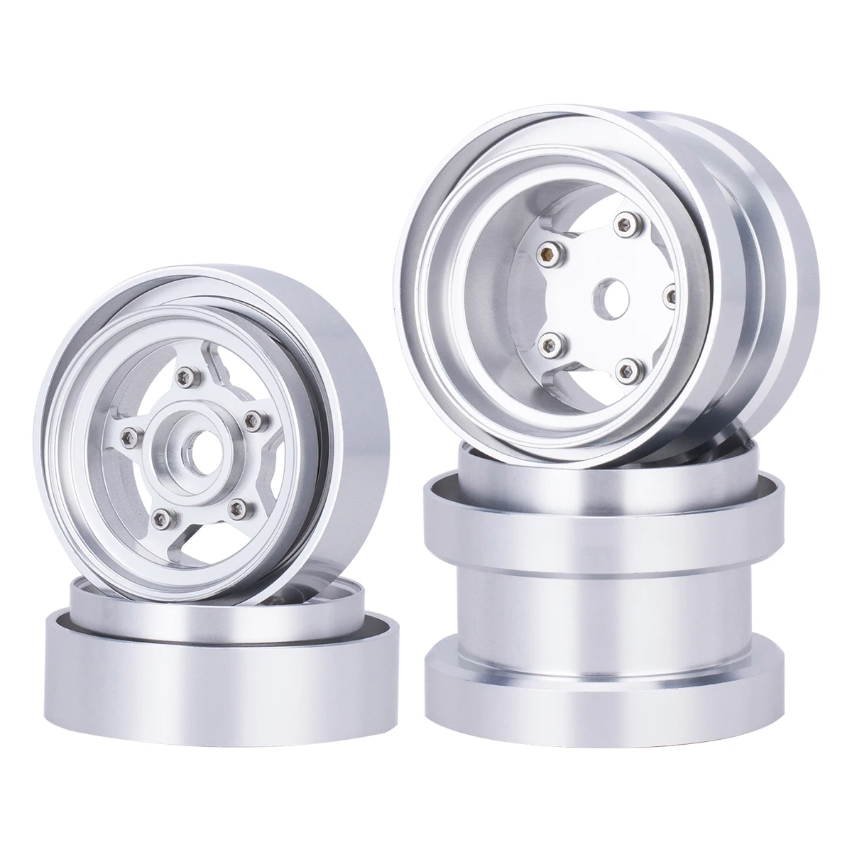 4pcs CNC Aluminum Beadlock Wheel Hub Upgrade Kit for 1/10 RC Buggy Car Tamiya Frog Grasshopper Hornet Sand Scorcher Hot Sale