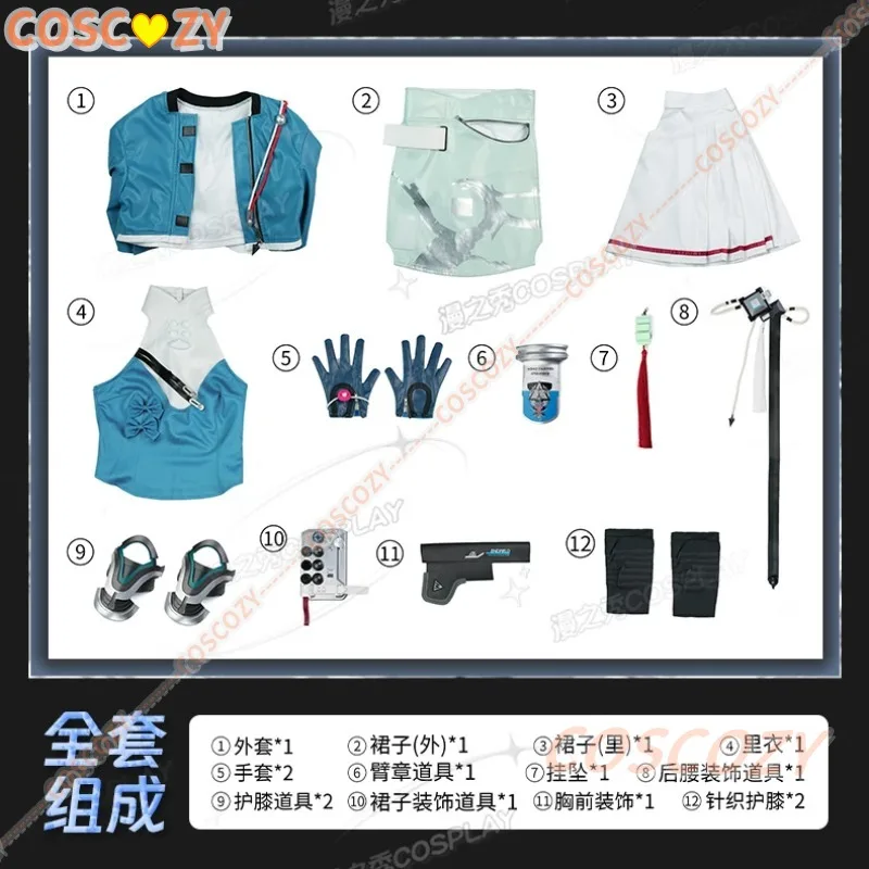 Anime Arknights: Endfield Chen Qianyu Cosplay Costume Wig Headwear Tail Halloween Cosplay Costume Props Accessories for Woman - view 6