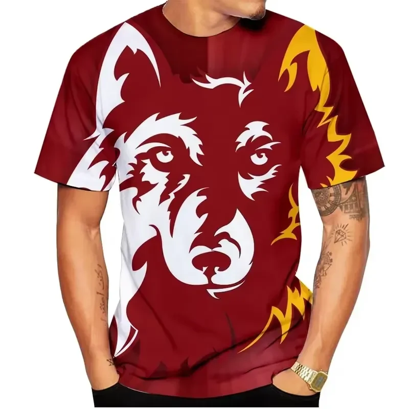 3D Digital Print 2026 New Summer Wolf T Shirt Men Women Funny Casual Short Sleeve Tee Tops Creative Fashion Unisex Kids Tees