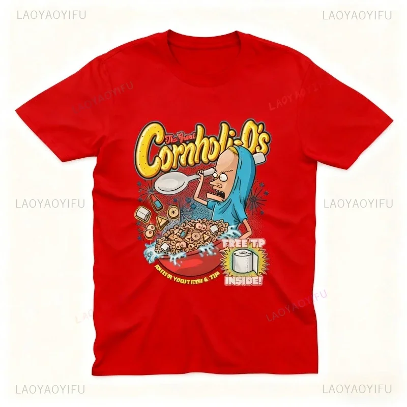 90s Cartoon Beavis and Butt Head Inspired T Shirt Cornholio Cereal Parody Shirt Retro Cartoon Humor Tshirt Beavis Butt-Head Fan