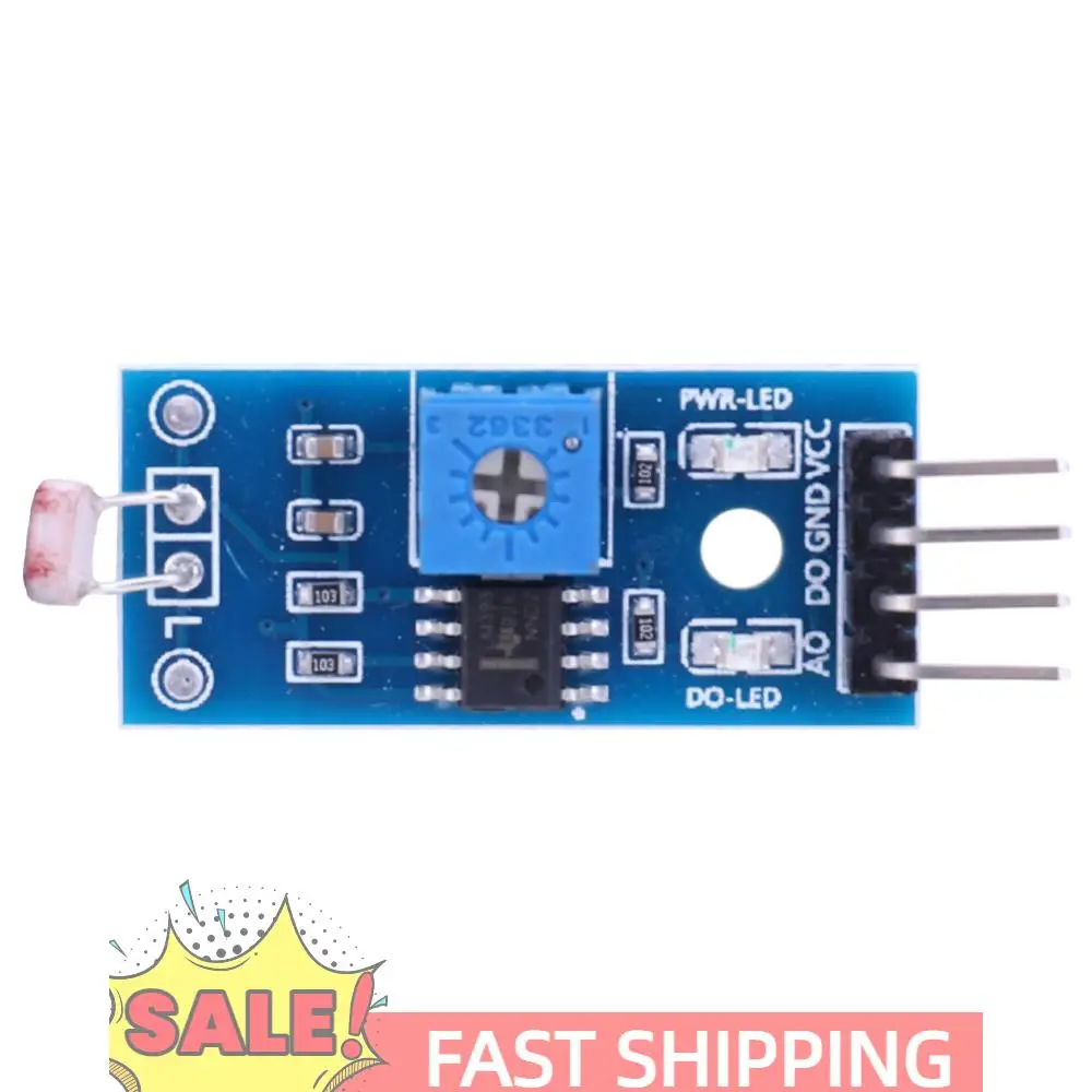 

4Pin Optical Sensitive Resistance Module 3.5V-5V LM393 Photosensitive Sensor Module Light Sensitive Sensor