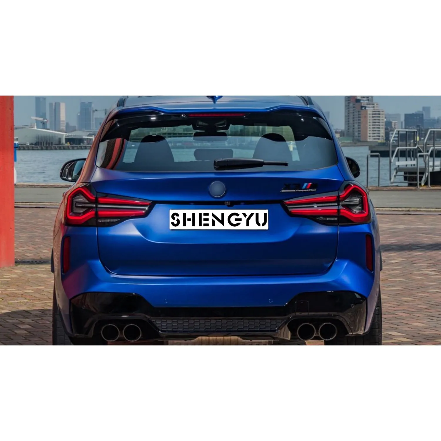 مصنع الساخن بيع طقم هيكل السيارة الوفير ل X3 F25 14-17 قديم إلى جديد F97 LCI X3M ، المصد الأمامي والخلفي مع مصابيح السيارات ، تنورة جانبية