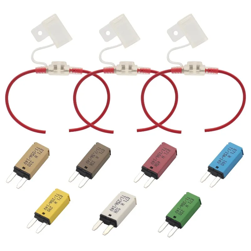 E7 Automatic Reset Fuse Holder 5A 7.5A 10A 15A 20A 25A 30A For Marine Boat RV Truck Vehicle Fuse Set