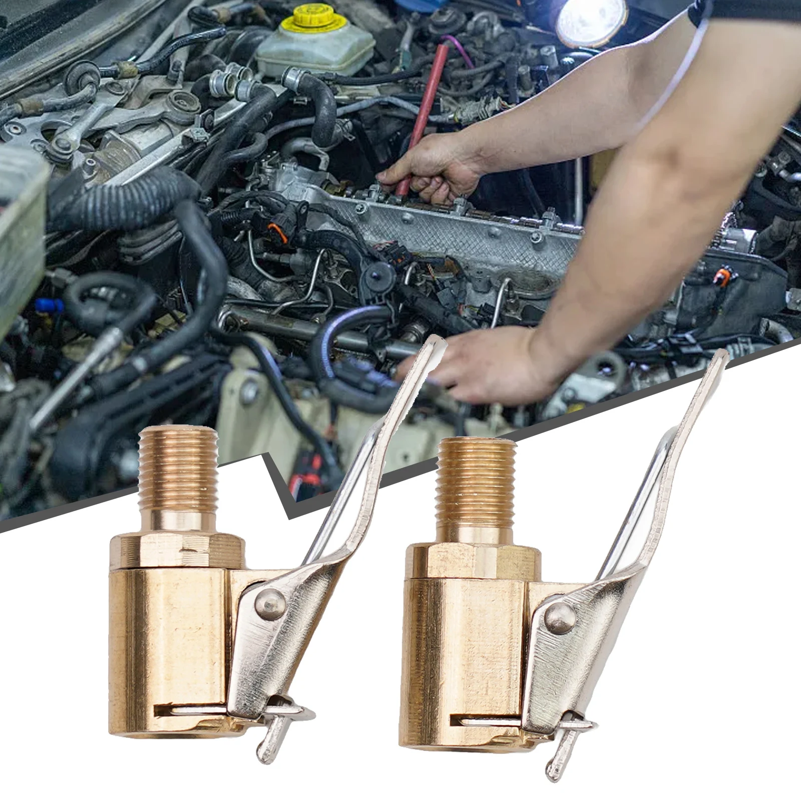 

Inflation Tyre Valve High Quality Valve Connector Quick Release 2pc Accessories Adapter Car Copper Inflator Pump