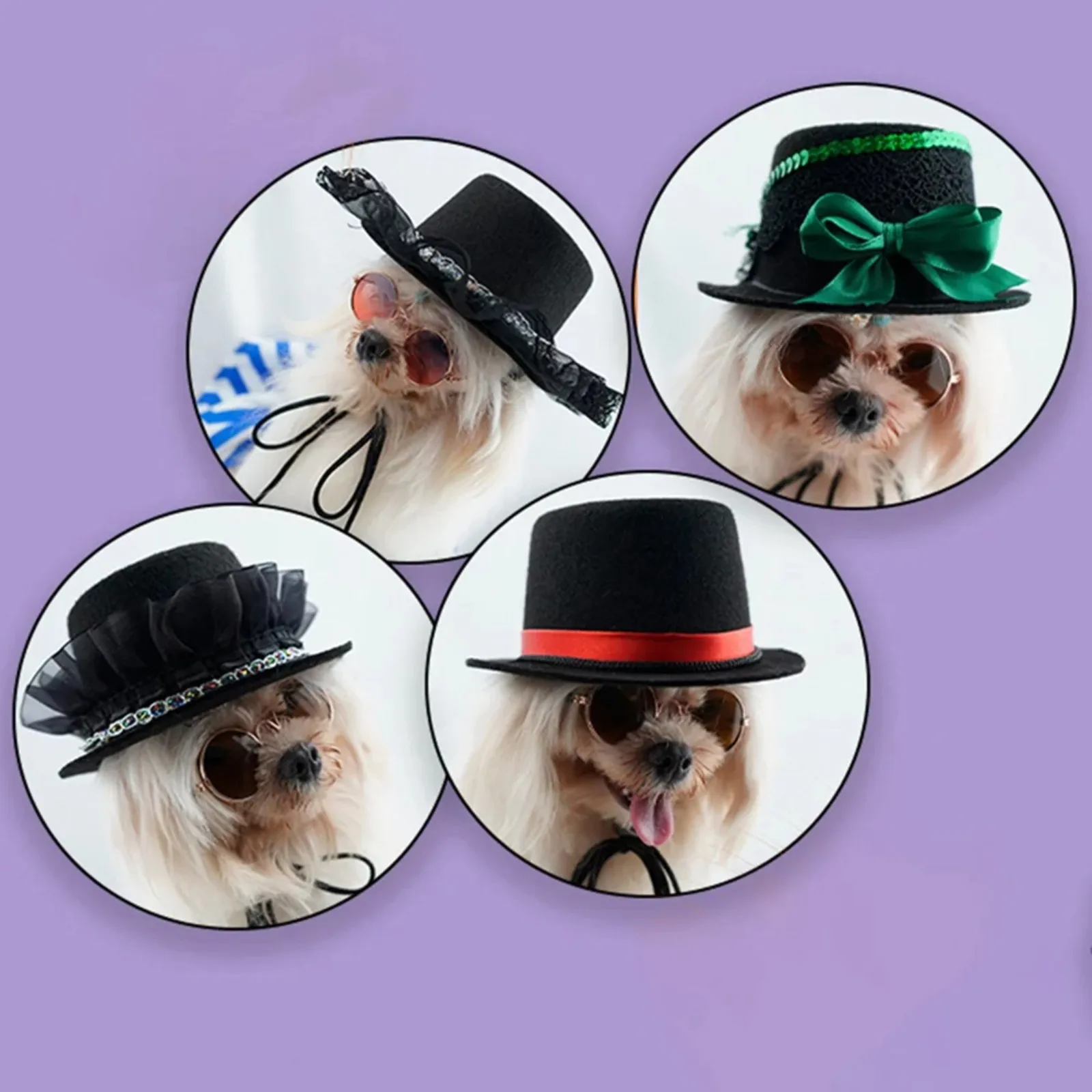 Festival Dog Hat Dogs Cat Wedding Party Gentleman Hats Caps For Puppy Kitten Headwear Pet Halloween Photo Prop Top Hat Accessory