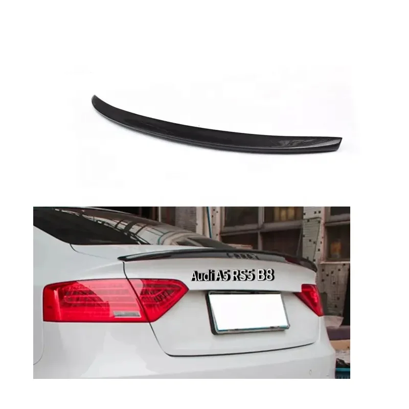 Car Part S5 Style Carbon Fiber Rear Wing Spoiler Trunk Wing Boot Lip Rear  Ducktail For Audi A5 RS5 B8 2015+