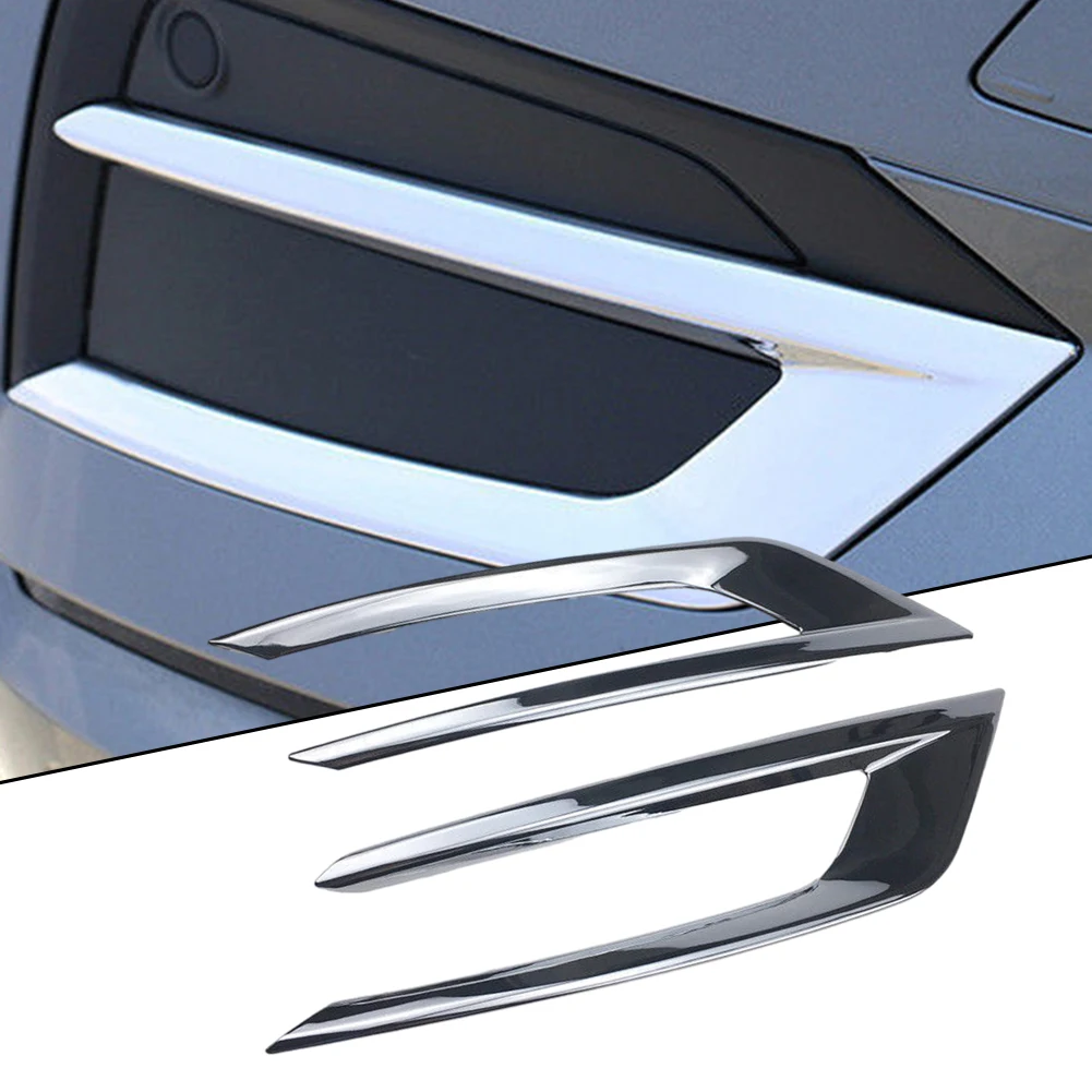 2PCS Car Fog Lamp Frame Decoration For Volvo XC60 2018-2023 Chrome Front Fog Light Lamp Cover Trim ABS Plastic Car Accessories