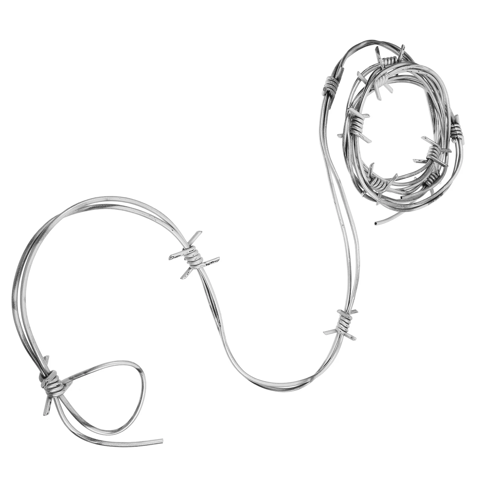 Wire Chain Props Halloween Barbed Wires Photobooth Artificial Pvc Fake Rusted Decoration Office