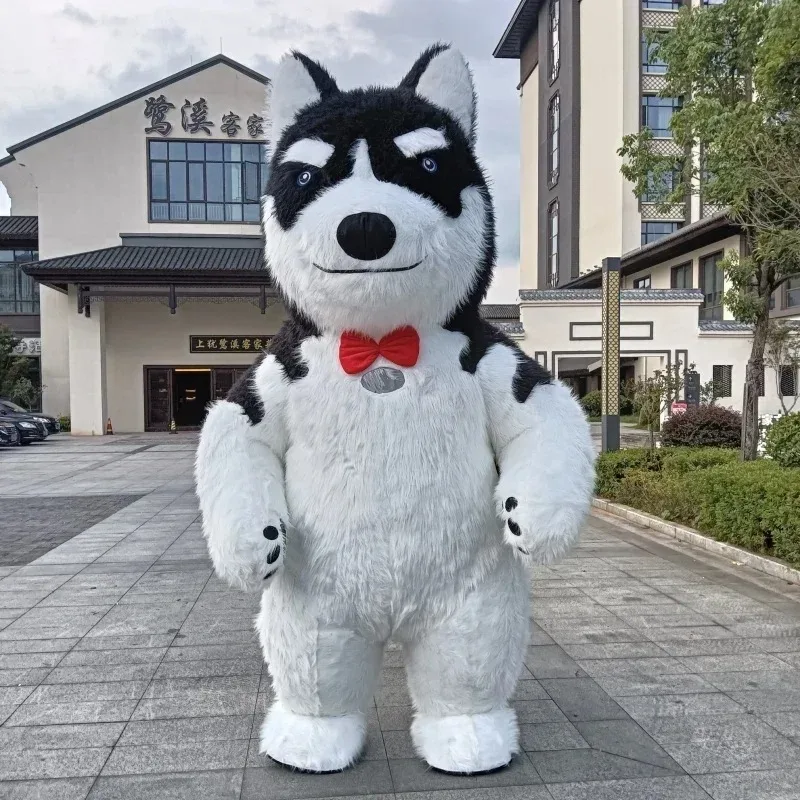 

2M-3M Party Props Husky Dog Panda Polar Bear Mascot Adult Walking Inflatable Costume Christmas Party Advertising Costumes