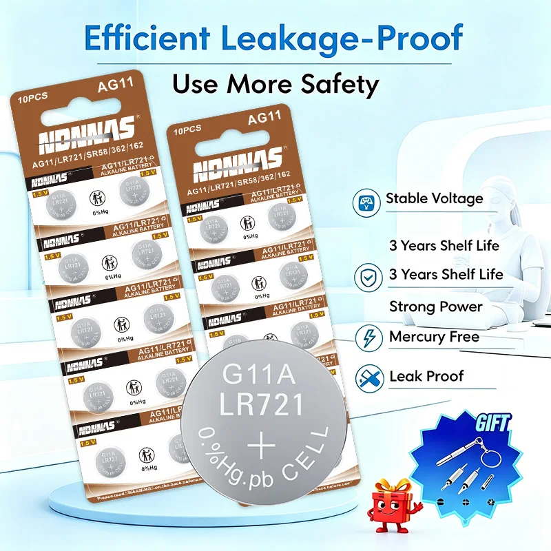 AG11 SR721SW Button Battery 362 361 162 High Capacity 1.55V Button Coin Cell Watch Batteries for Watch Toys Remote With Gift