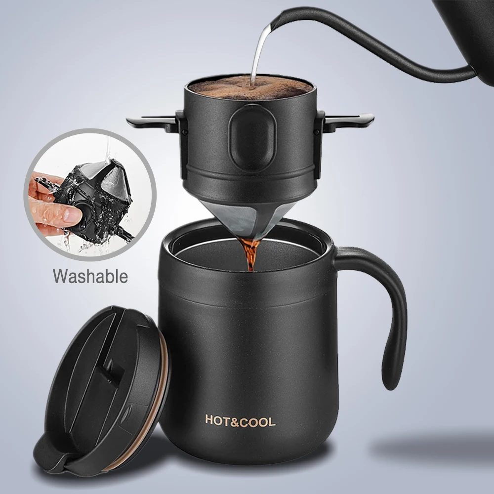 Coffee Set Portable Camping Tools Coffee Cup Mug Filter Dripper Reusable Manual Grinder Mini Gooseneck Kettle Scales Timer