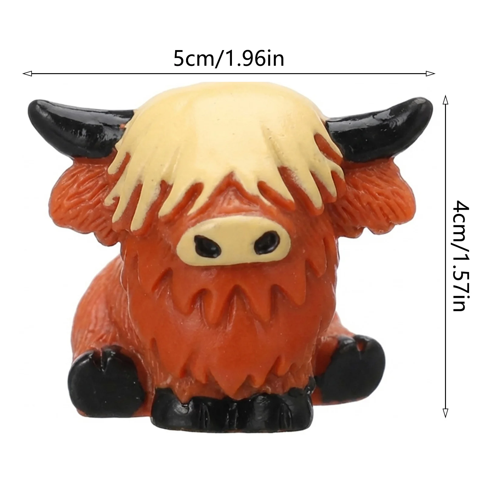 Mini Cow Figurines for Hide and Seek Hand-Painted Resin Collectible Decor for Kids Games Party Props