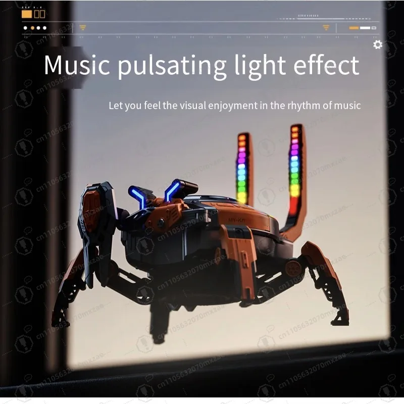 Outdoor Portable New Small Subwoofer Combination Mechanical RGB Light Decorative Mecha Wind TWS Interconnect Speaker