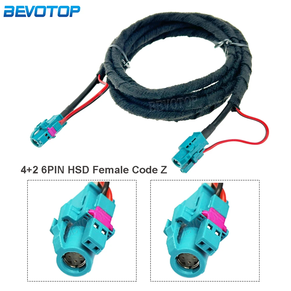 

4+2 Pin HSD LVDS Wire Harness Universal Code Z HSD Male to Female Jack High Speed DataTransmission LVDS Cable Custom-made Cable