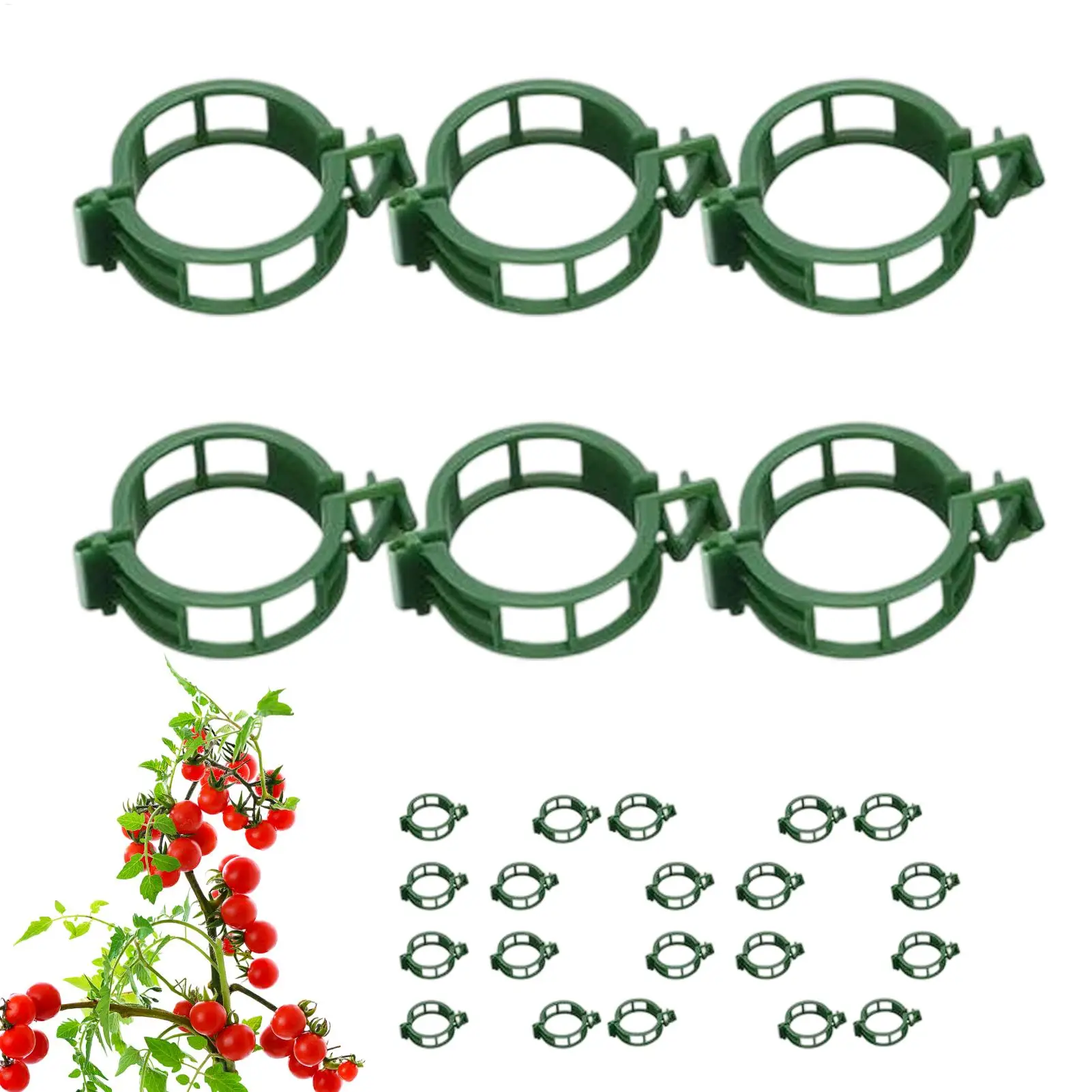 Tomato Plant Clips 100 Pieces Clamps Holder Support Secured Plant Clips for Vines for Garden Outdoor Indoor Gardening Balcony