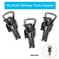 3pcs Ho 1:87 Railway Train Coupler Metal&Plastic Hook Accessories for Layout