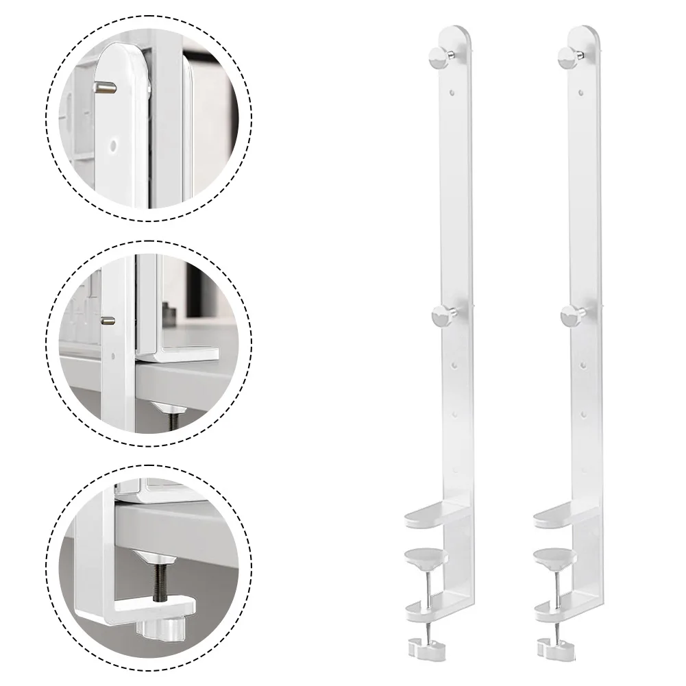 2Pcs Extended Desk Clamp Pegboard Fixing Bracket Desktop Fixing Bracket Home Improvement 1-5.5cm Thickness 41.5cm Height