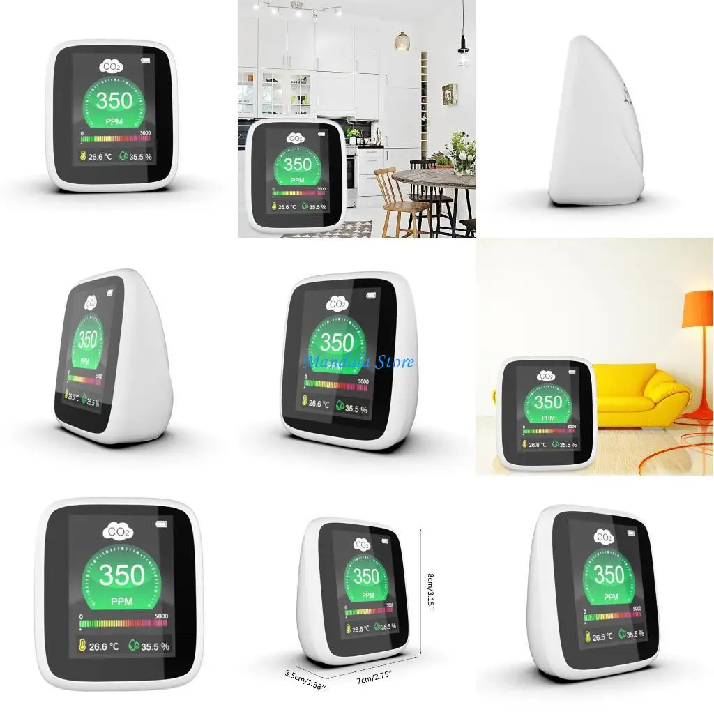 

U2JC Indoor CO2 Monitor 400-5000ppm CO2 Meters NDIR Digital Air Gas