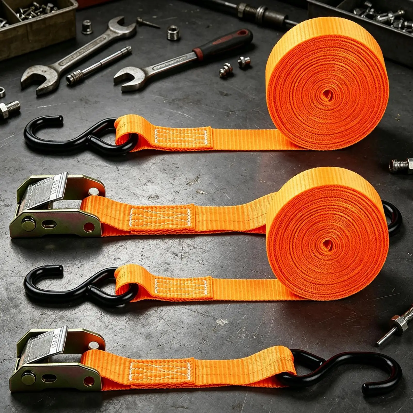 Buckle Tie Down Belt Cargo Straps For Bike With Metal Buckle Tow Rope Strong Ratchet Belt For Luggage Transport