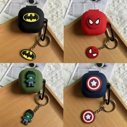 New Cartoon Silicone Soft Case for BASEUS Encok WM01 / WM01 Plus / WM02 / WM02 Plus  Protector Cover Earphone Bags with Keyring