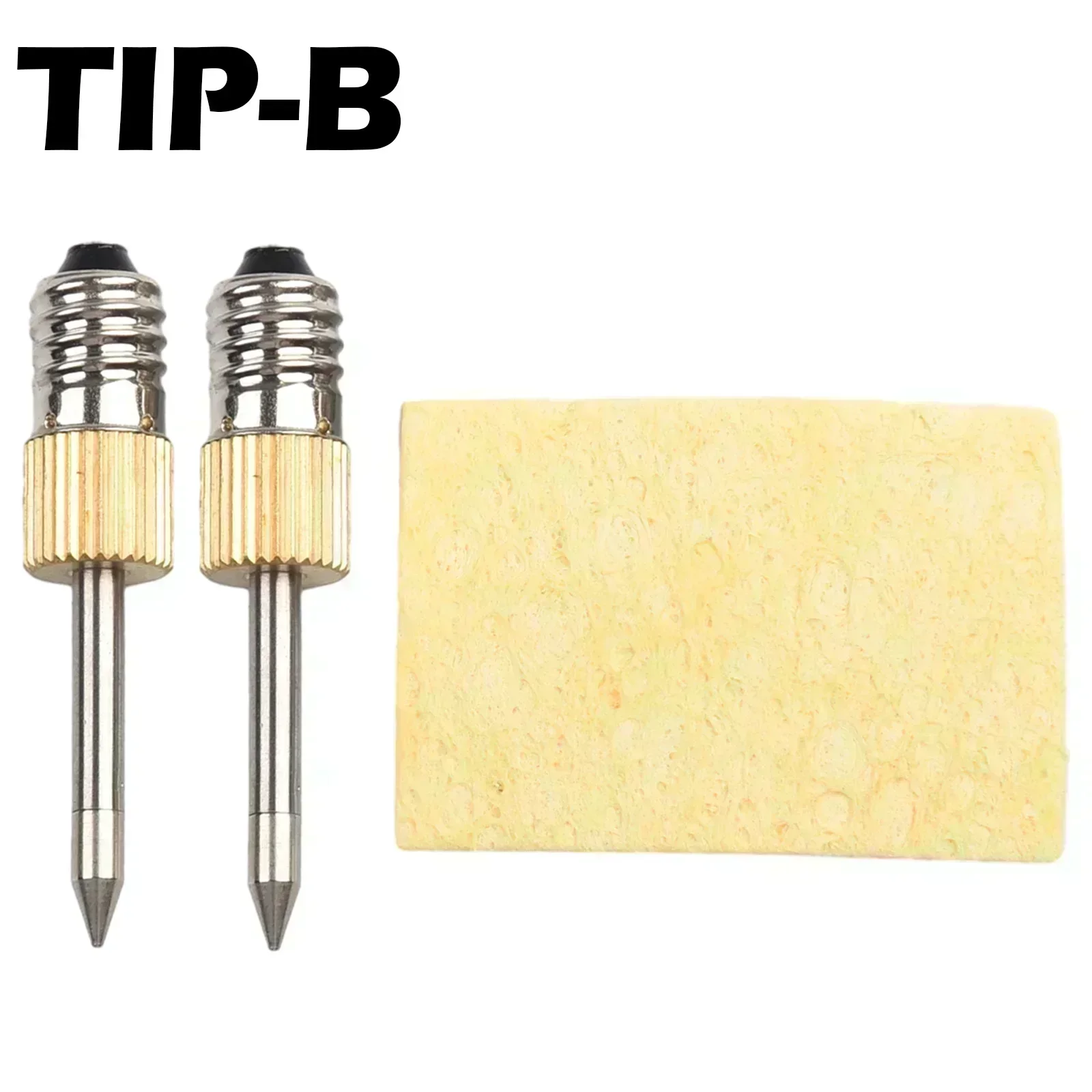 

2 Pcs Soldering Iron Tip+1 Pc Sponge E10 Interface Welding Tips USB Soldering Tip Soldering Tools Set B C K Type For Power Tool