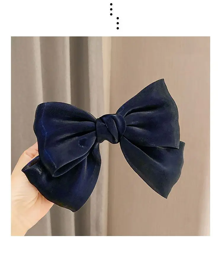 Korean Fashion Fabric Yarn Large Bow Hairpins for Women Girls Elegant Bow Tie Hairgrip Vintage Hair Clip Hair Accessories