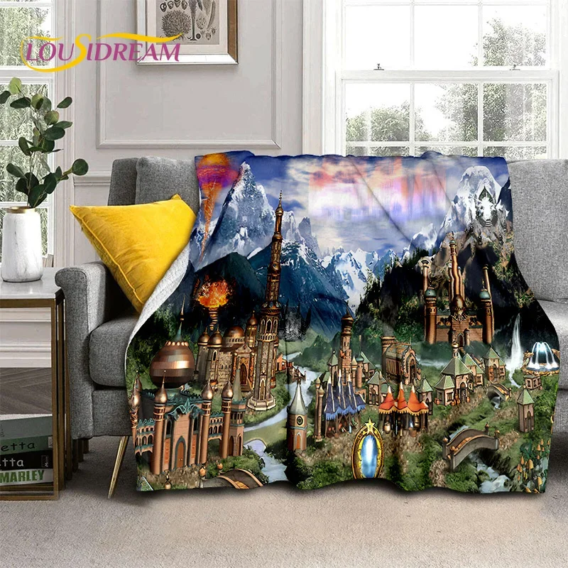 HD Heroes of Might and Magic Retro Game Soft Flannel Blanket,Throw Blanket Comfortable Blanket for Picnic Beds Sofa Home Bedroom