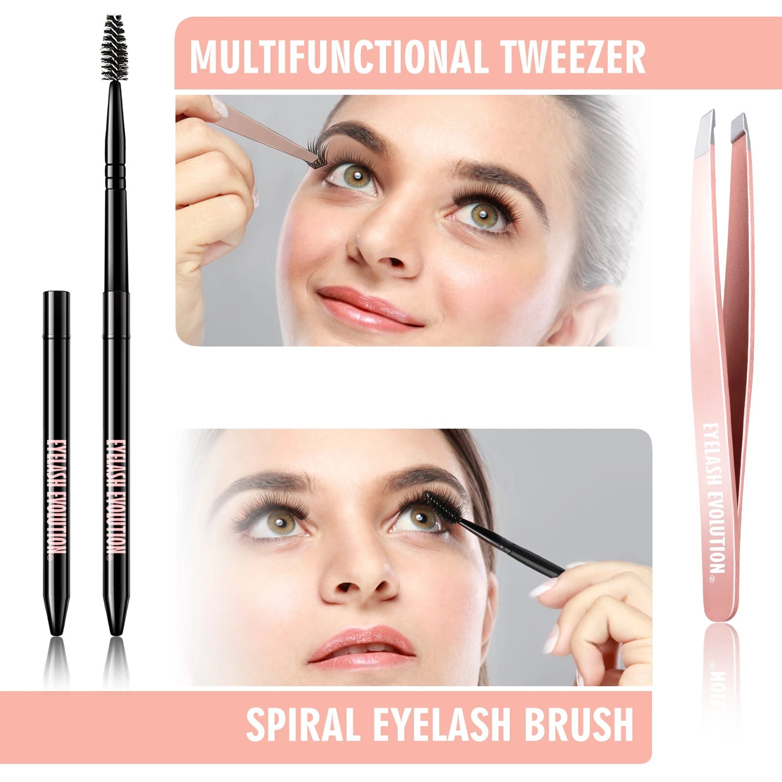 DIY Eyelash Extension Kit Eyelash 3D Volume Lash Clusters Individual Lashes Coating Remover Tweezers Eyelash Glue