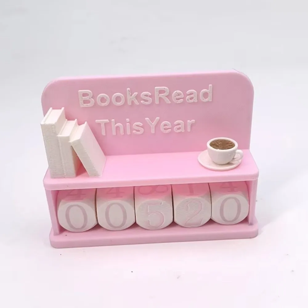 3D Printed 3D Book Read Counter Manual Counter Books Read This Year Sign Book Tracker Book Lover Sign Creative