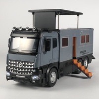 1:18 Benz Arocs Nomadism Navigator F RV Alloy Diecast Model Car Sound And Light Desktop Display & Home Trendy Ornaments Holiday
