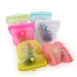 Silicone Self-Sealing Fresh-Keeping Bag Household Refrigerator Anti-Odor Sealed Easy Washable Bag Food Grade Heating Storage Bag