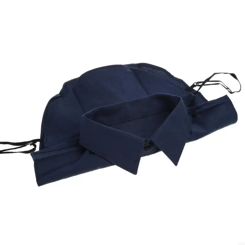 N5KB Sweet Girls Triangle Decorative Collar Dress Ropa Botón Collar cierre