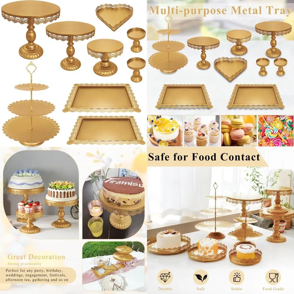 

Metal 9-Tier Cupcake Stand Set - Versatile Dessert Display for Birthdays and Special Occasions